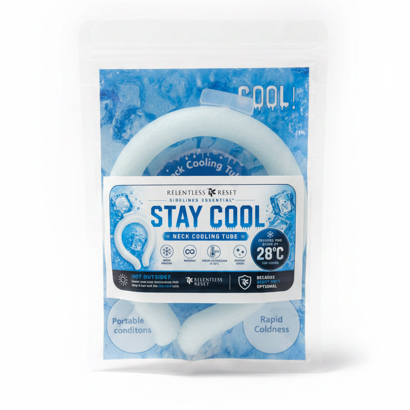 Stay Cool™ reusable neck cooling tube for hot game days and travel