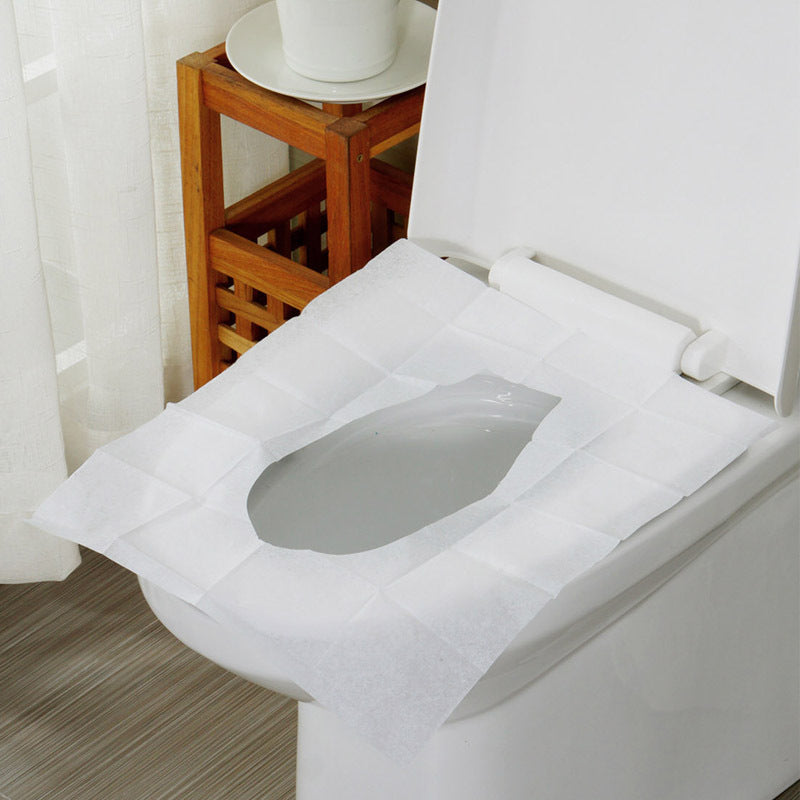 Compact disposable toilet seat covers for airports and public restrooms
