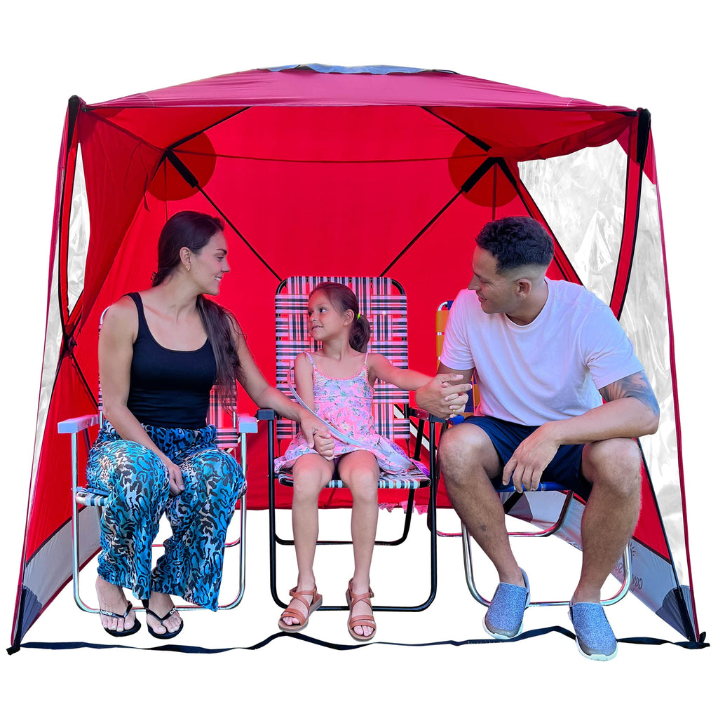 Sideline Reset Pop Up Sports Tent Pod Sun Protection Pop Up Tent - RED