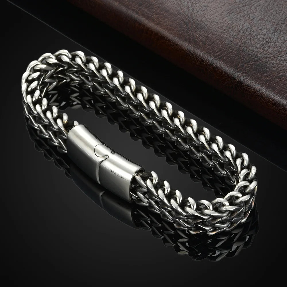 Steadfast Braided Steel Bracelet for Men Durable Everyday Wear