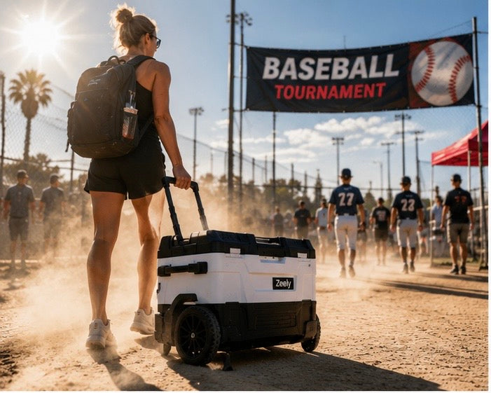 Sideline Reset™ Rolling Fridge & Freezer | 37L Tournament Travel Cooler