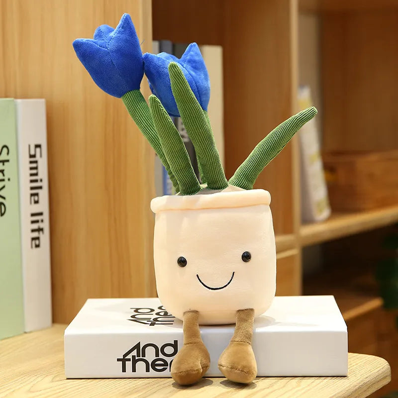 Sunny Tulip™ Smiling Plush Plant – multiple options