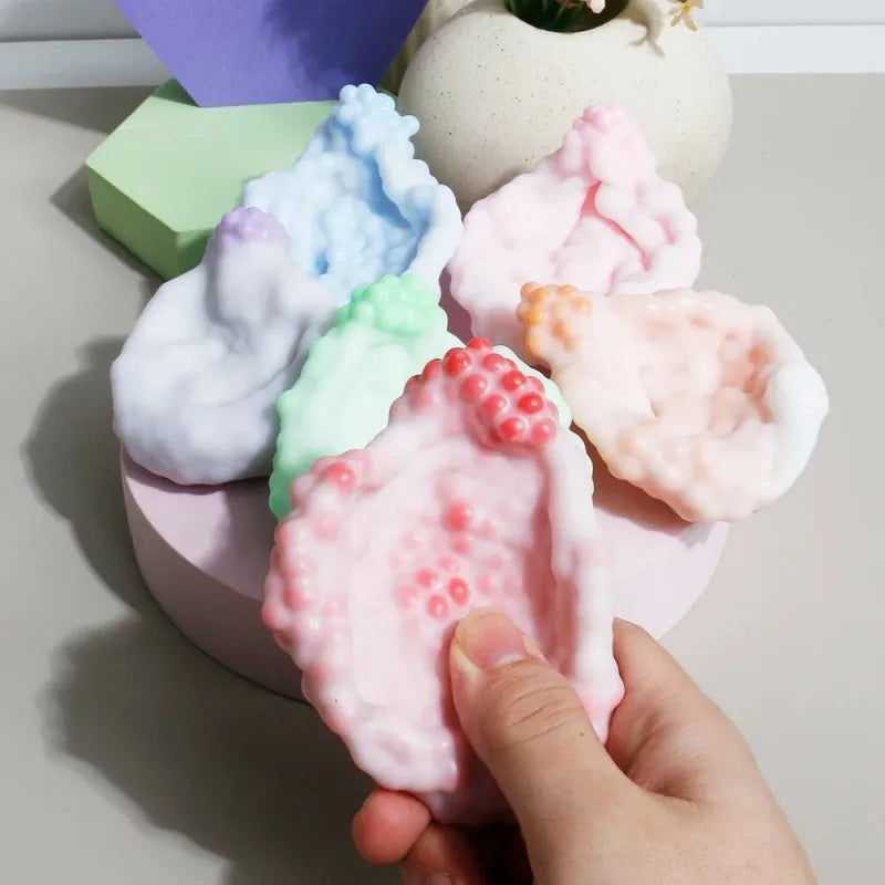 Crunchy Squishy Stress Ball Dual Texture Sensory Toy for Anxiety Relief - Fidget Hand Exercise Relax ADHD Focus Adult Kids Gift