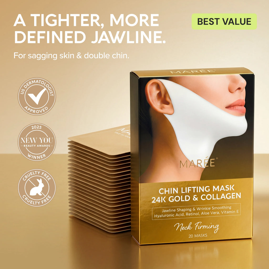 Jawline Reset™ 24K HydroLift Mask | V-Line Sculpting & Neck Treatment (20 Pack)