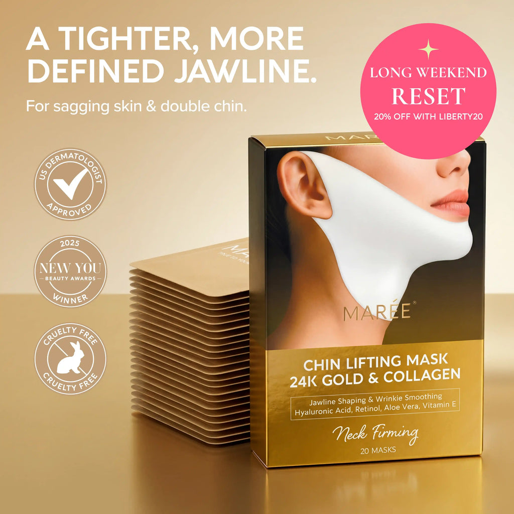 Jawline Reset™ 24K HydroLift Mask | V-Line Sculpting & Neck Treatment (20 Pack)