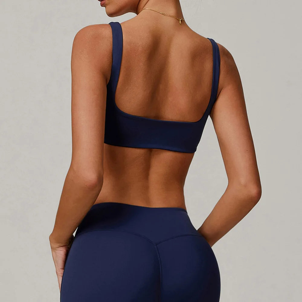 Sideline Sculpt Square Neck Sports Bra for Supportive Flattering Fit
