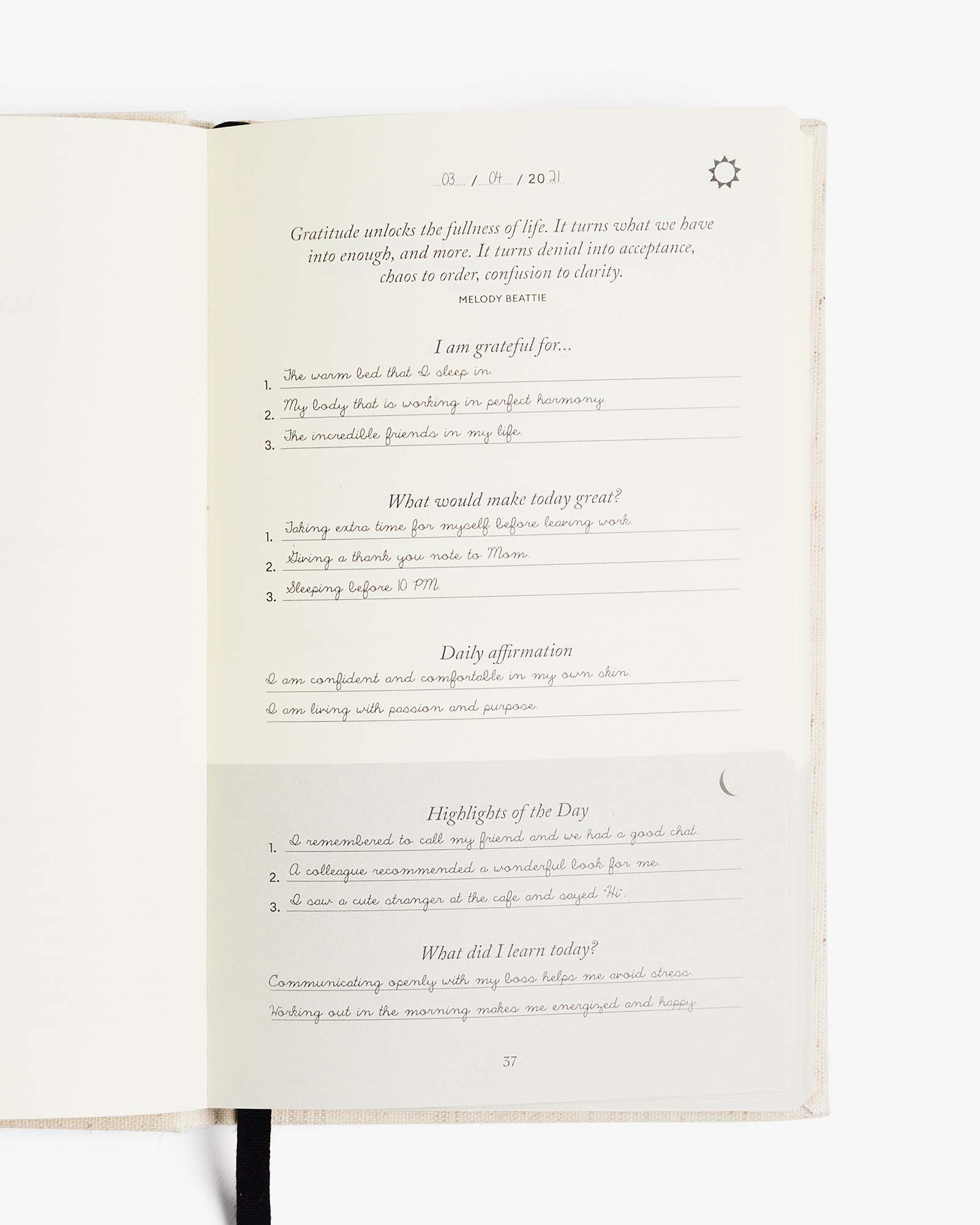 The Five Minute Journal Original Linen Gratitude Journal For Daily Positivity