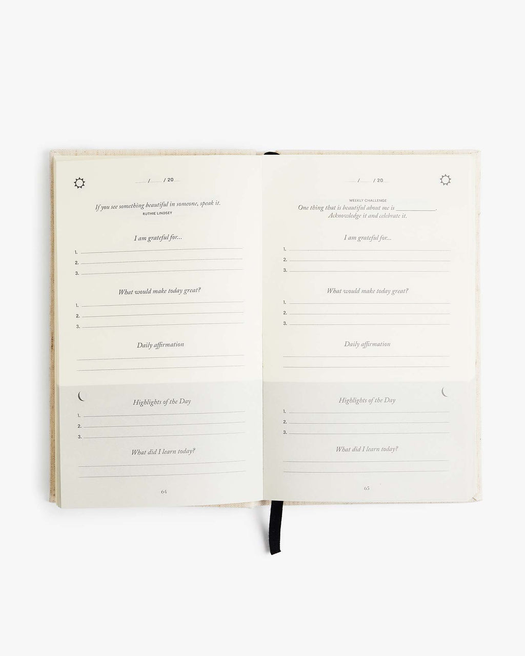 The Five Minute Journal Original Linen Gratitude Journal For Daily Positivity