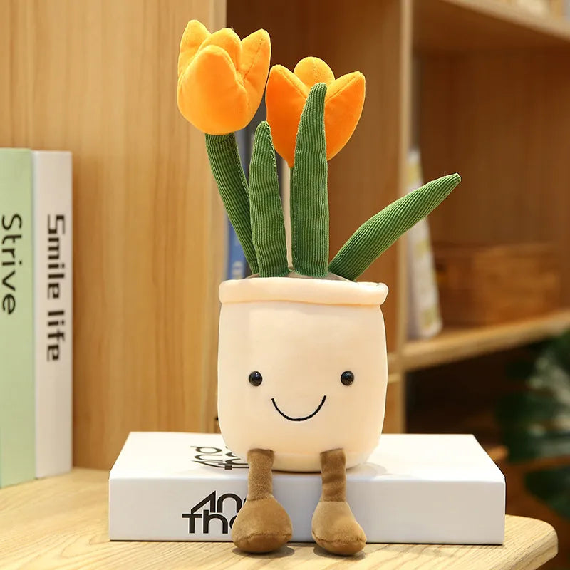 Sunny Tulip™ Smiling Plush Plant – multiple options