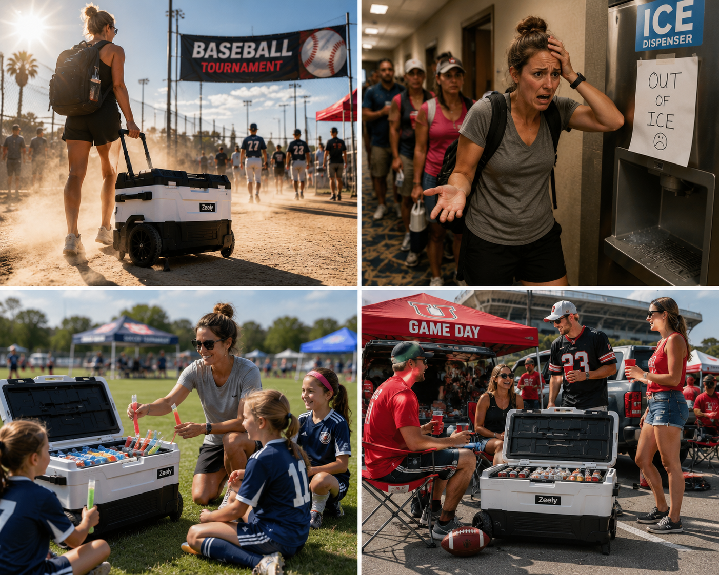 Sideline Reset™ Rolling Fridge & Freezer | 37L Tournament Travel Cooler