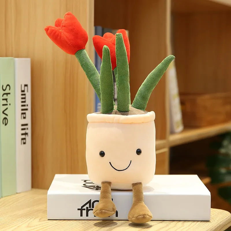 Sunny Tulip™ Smiling Plush Plant – multiple options