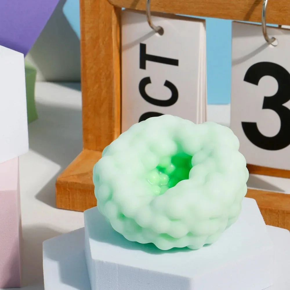 Crunchy Squishy Stress Ball Dual Texture Sensory Toy for Anxiety Relief - Fidget Hand Exercise Relax ADHD Focus Adult Kids Gift