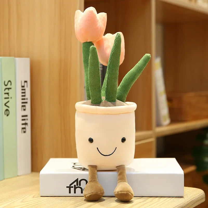 Sunny Tulip™ Smiling Plush Plant – multiple options