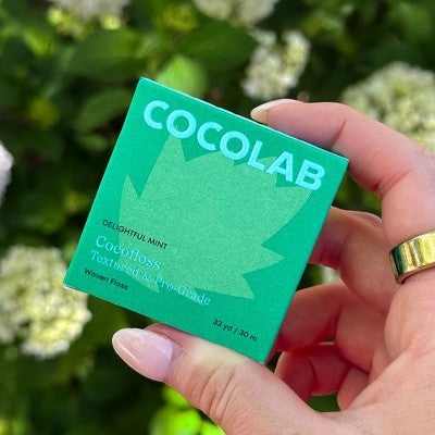 Cocofloss Refillable Woven Expanding Dental Floss Delightful Mint 33 Yard