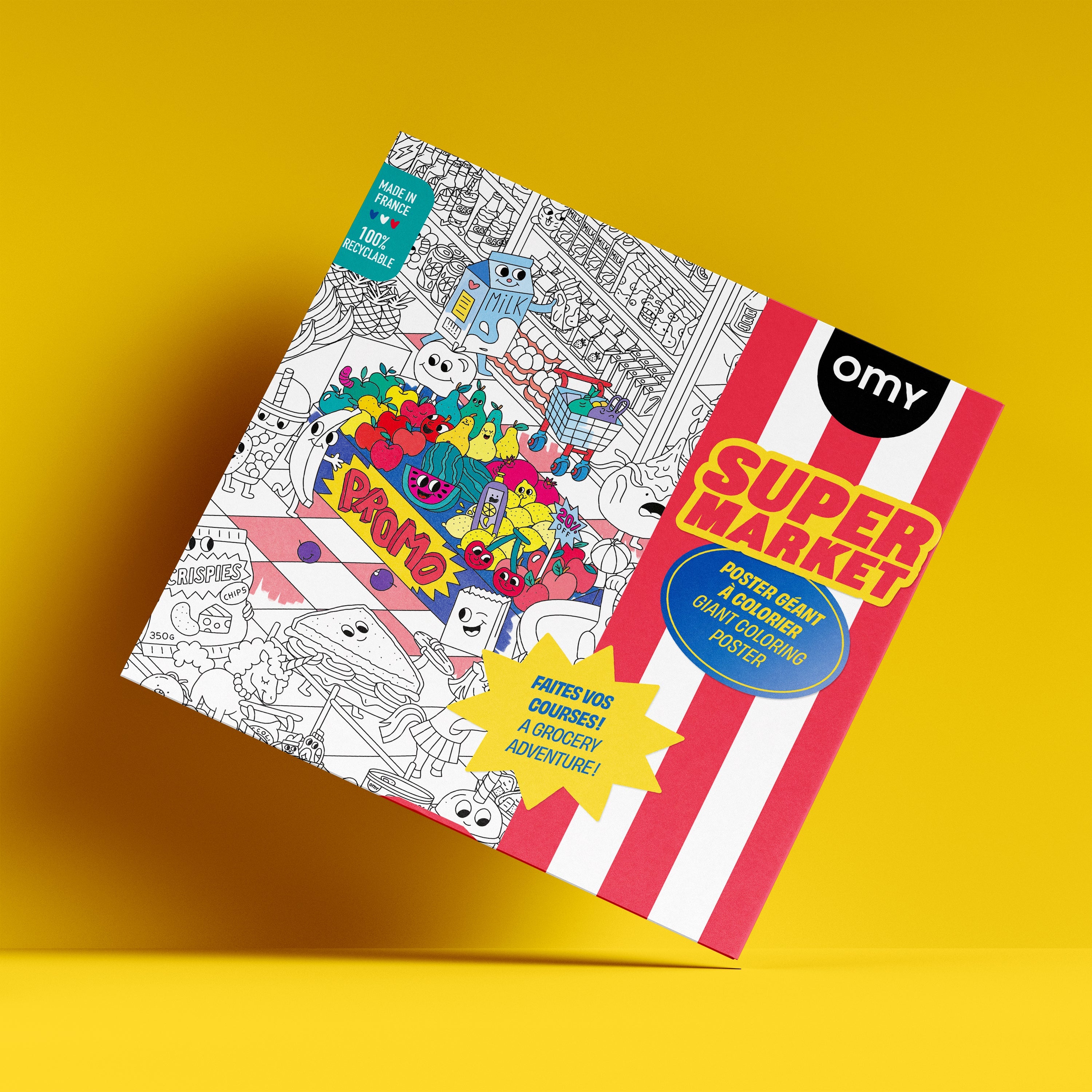 Super Market Giant Coloring Poster With Silly Shop Scenes