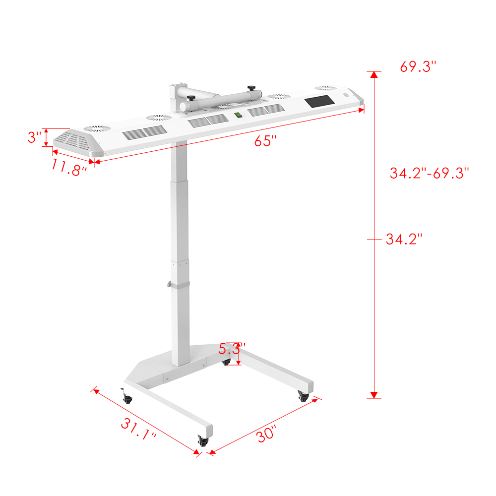Panorama Light Therapy Panel With Red Near Infrared And Blue Light For Full Body