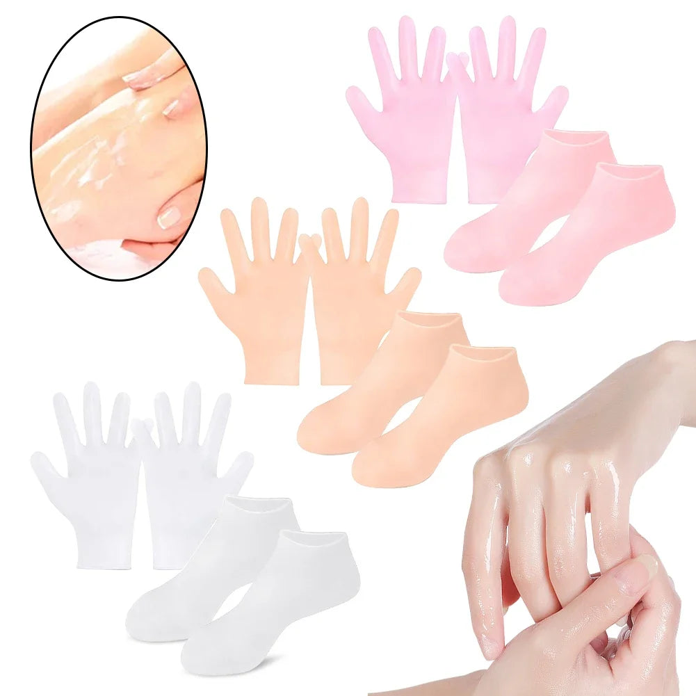 Silicone Anti Crack Foot Mask for Dryness and Hand Spa Treatment