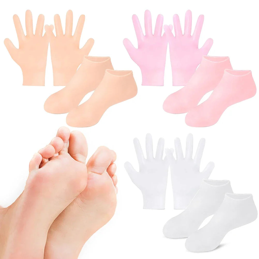 Silicone Anti Crack Foot Mask for Dryness and Hand Spa Treatment
