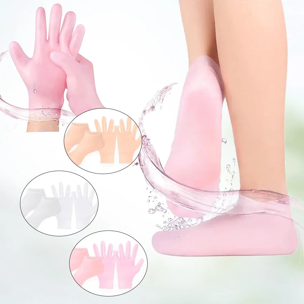 Silicone Anti Crack Foot Mask for Dryness and Hand Spa Treatment