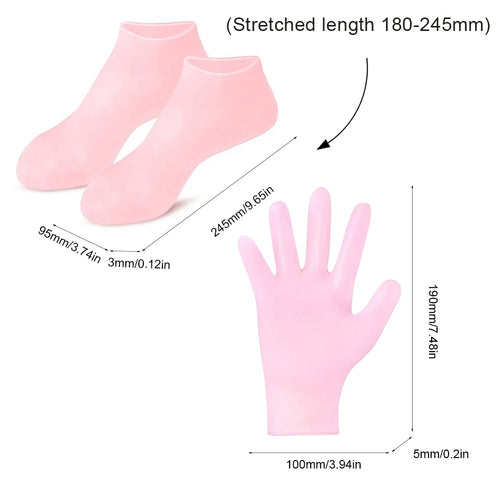 Silicone Anti Crack Foot Mask for Dryness and Hand Spa Treatment