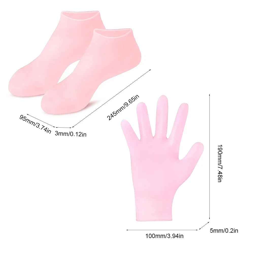 Silicone Anti Crack Foot Mask for Dryness and Hand Spa Treatment