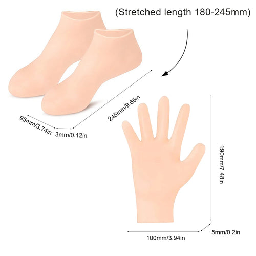 Silicone Anti Crack Foot Mask for Dryness and Hand Spa Treatment