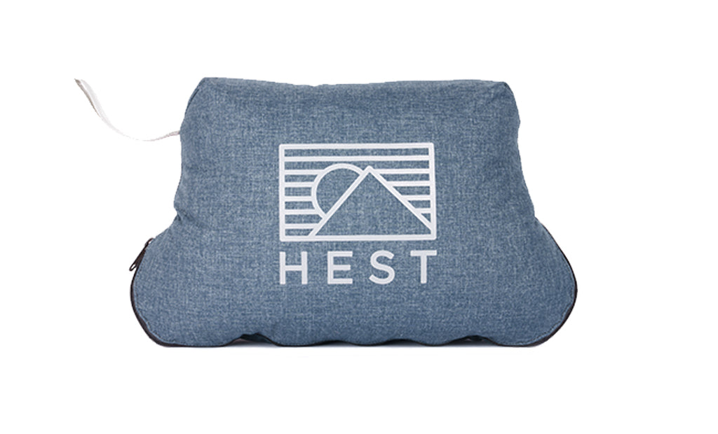 HEST Memory Foam Camp Pillow for Travel and Camping Comfort
