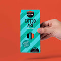 Flower Power Tattoo Art Kit With Skin Safe Ink Markers And Stencils