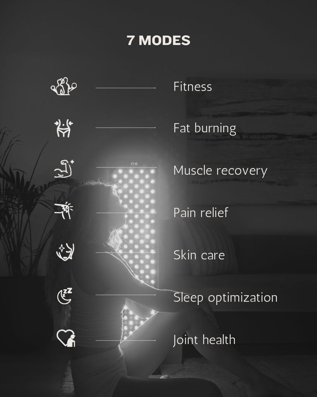 The Large Panel Light Therapy Device For Full Body Coverage And Custom Settings