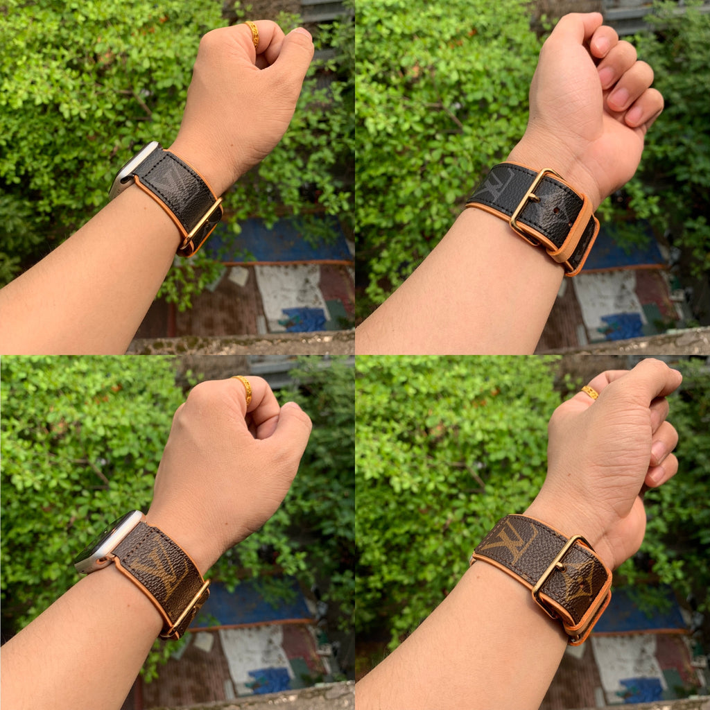 Recycled Louis Vuitton Apple Watch Band - Wide