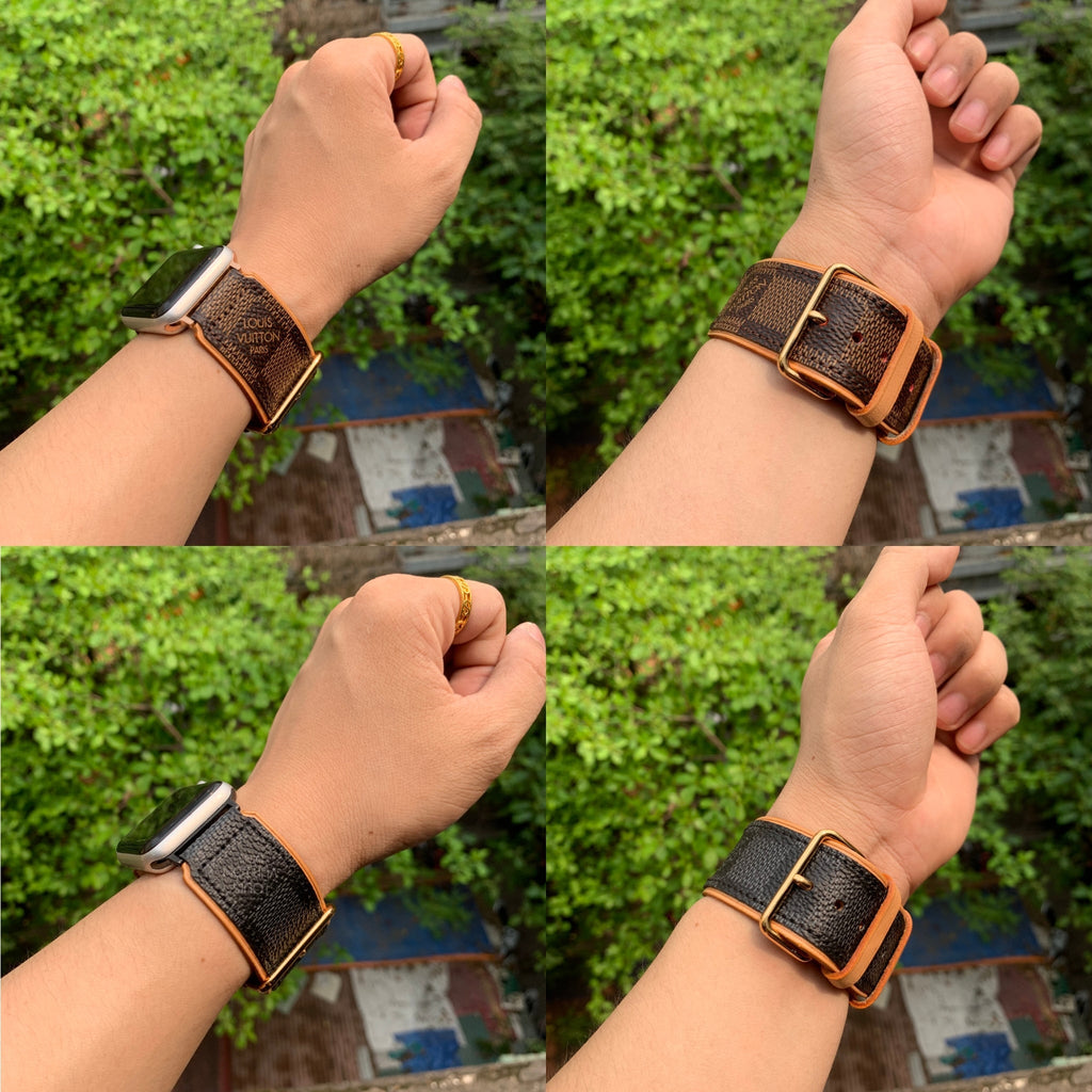 Recycled Louis Vuitton Apple Watch Band - Wide
