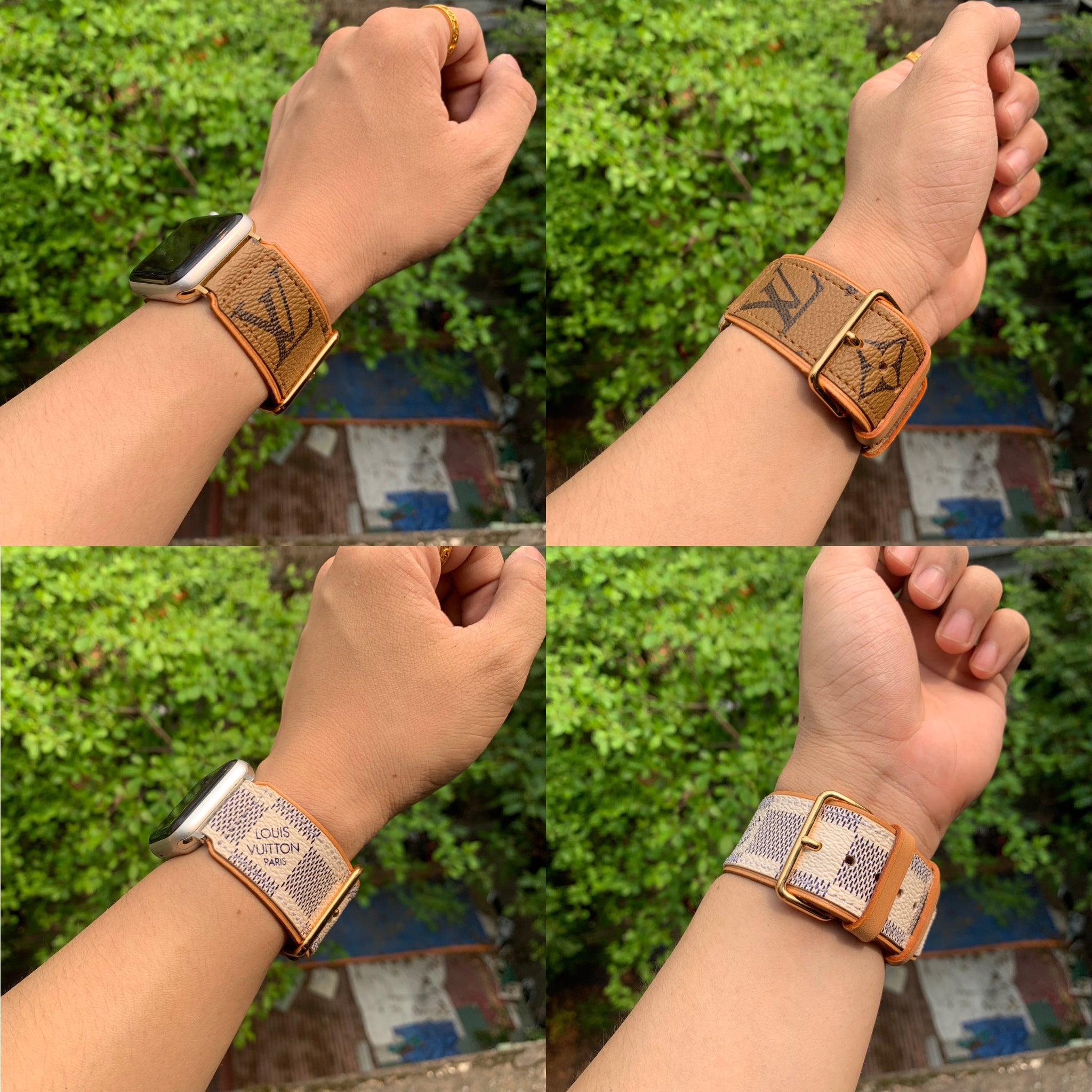 Recycled Louis Vuitton Apple Watch Band - Wide