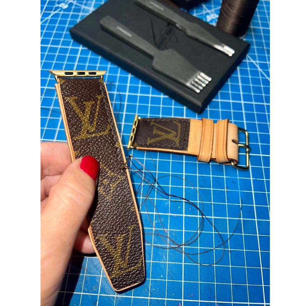 Recycled Louis Vuitton Apple Watch Band - Wide