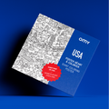USA Coloring Poster Giant Adventure Across Skyscrapers Monuments And Nature