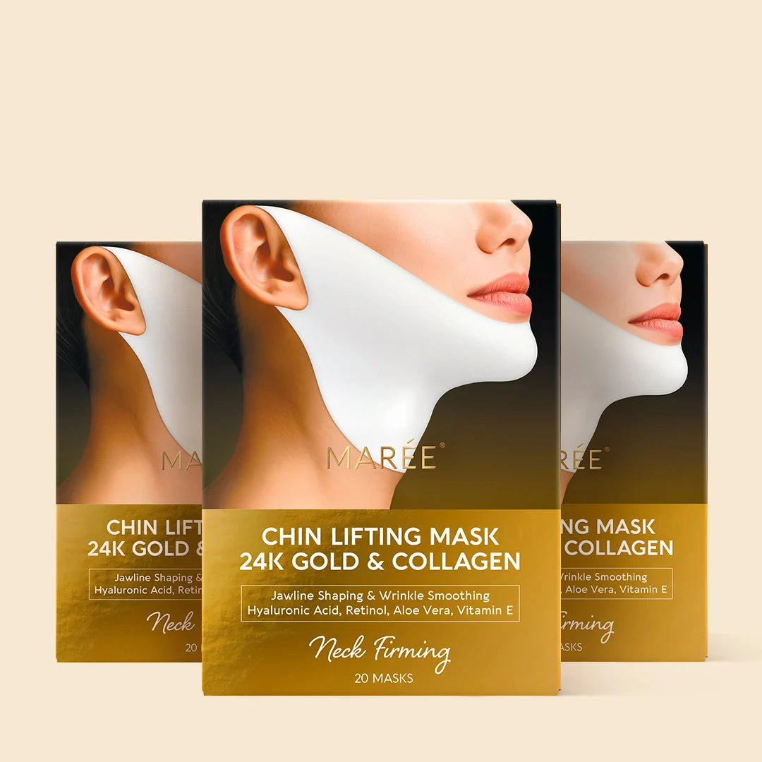Jawline Reset™ 24K HydroLift Mask | V-Line Sculpting & Neck Treatment (20 Pack)