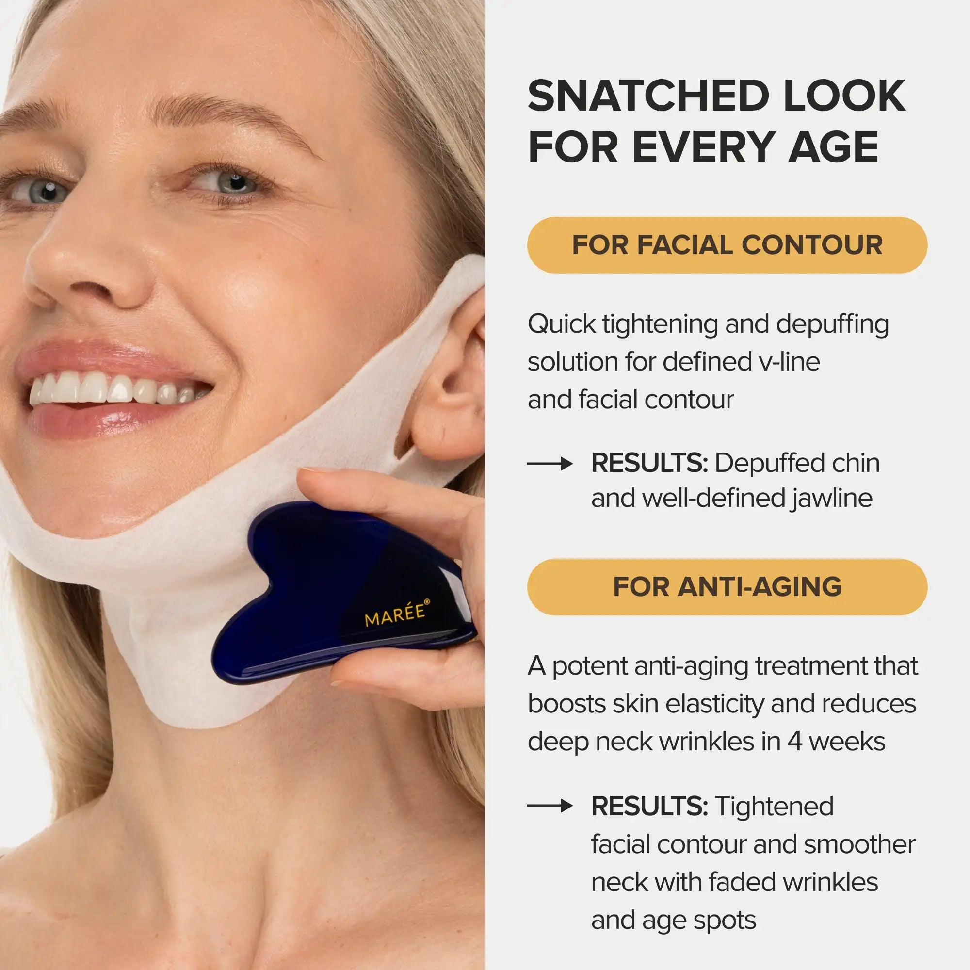 Jawline Reset™ 24K HydroLift Mask | V-Line Sculpting & Neck Treatment (20 Pack)