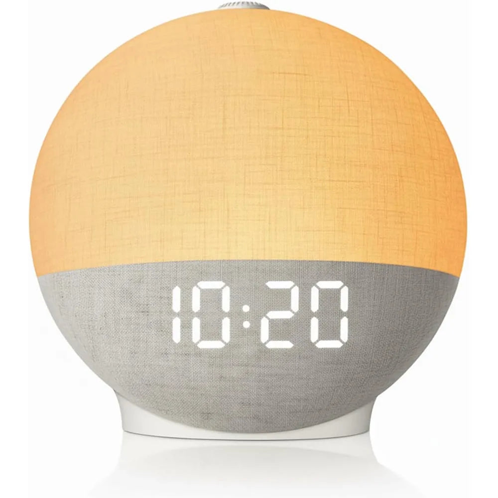 Wake Up Light Sunrise Alarm Clock White Noise Bluetooth Speaker And Night Lights