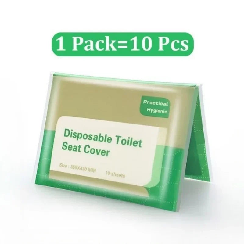 Waterproof Portable Disposable Toilet Seat Covers 10 Pack for Travel Hotels