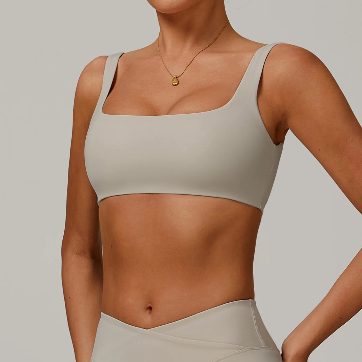 Sideline Sculpt Square Neck Sports Bra for Supportive Flattering Fit