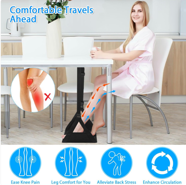 Portable Airplane & Office Foot Hammock