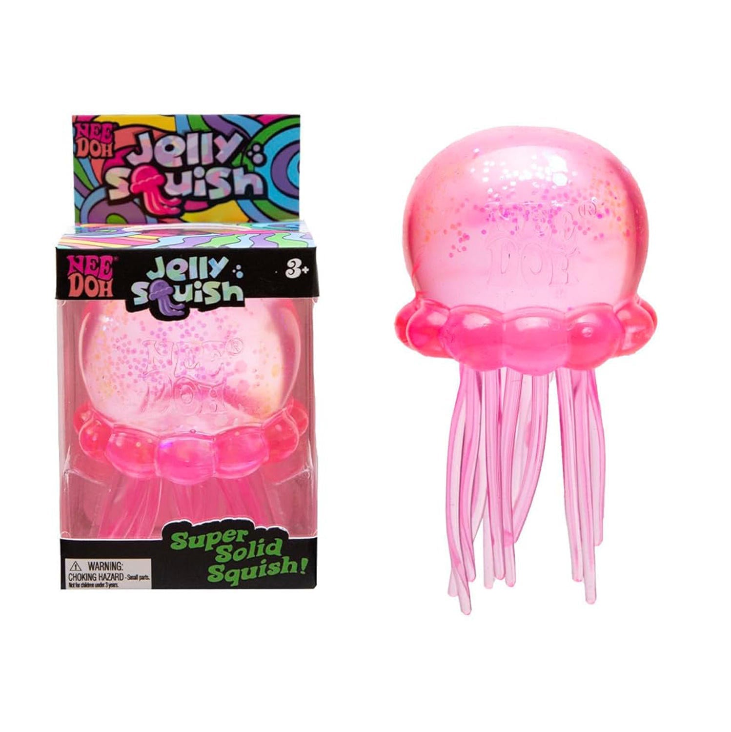 Large NeeDoh Jelly Squish jellyfish in pink
