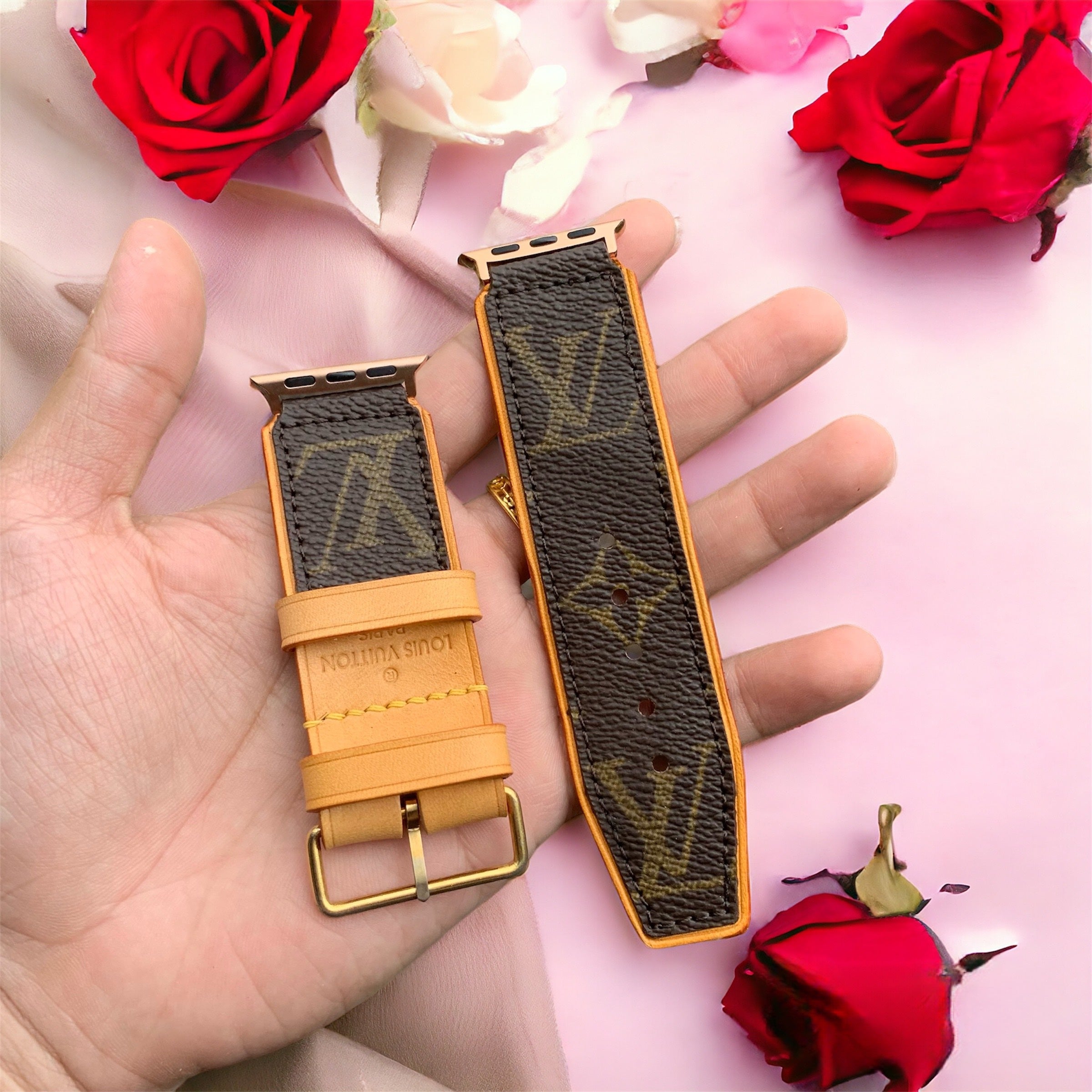 Recycled Louis Vuitton Apple Watch Band - Wide